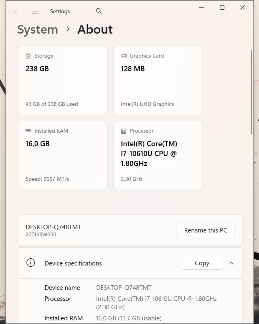 Lenovo ThinkPad T14s Gen 1 - Gambar 2
