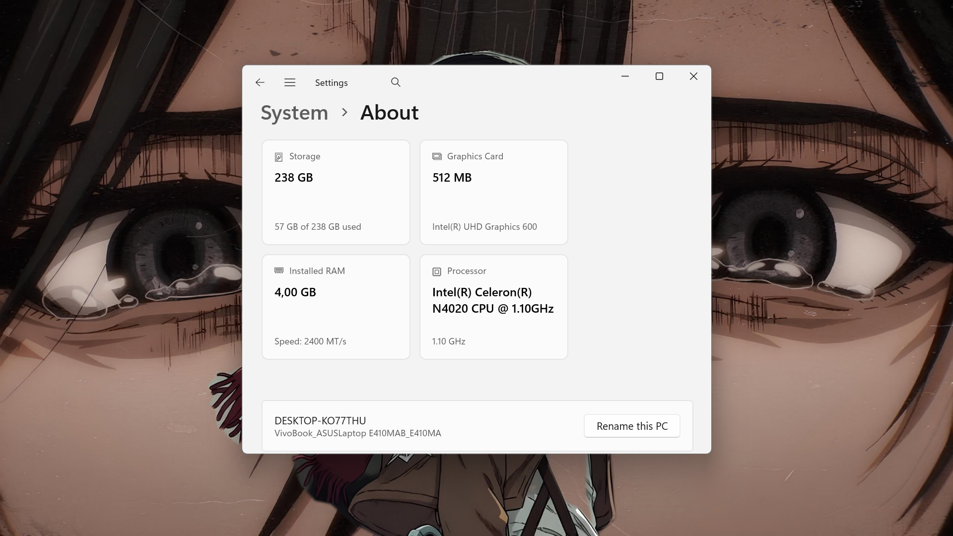 Asus E410M - Gambar 2